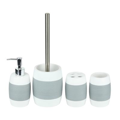 China Topsky Sustainable Bathroom Set Plastic Factory / Hotel ODM / OEM Ware Eco - Friendly , Plastic Sustainable , Stocked Four Pieces for sale