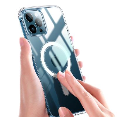 China WELUV Anti-drop in Clear Magnet Running Magnetic PC Case TPU Phone Cases for iPhone 12 mini 12 pro max for sale