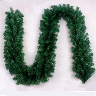 China 2.7M Decorative Green Christmas Garland Artificial Xmas Tree Rattan Banner Decoration for sale