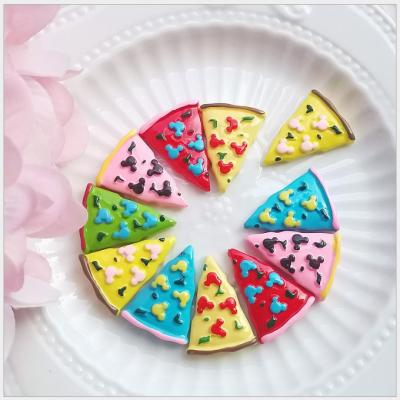 China Water Proof Unique Handmade Top Fashion Design Hair Accessories Flatback DIY Material Pizza for sale