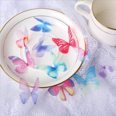 China Fashional 50Pcs/Set 3D Butterfly Wall Stickers Artificial Pledget Butterfly For Kids Rooms Wall Decor DIY Room Home Material Decoration for sale