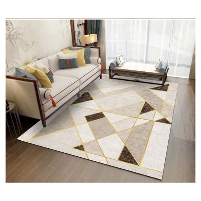 中国 Washable Protect Covers Large Indoor Living Room Carpet Floor Gold Diamond Nordic Velvet For Dining Room 販売のため