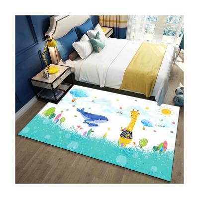 China Wholesale 3d cartoon custom velvet cute animal print home soft living room carpet for sale