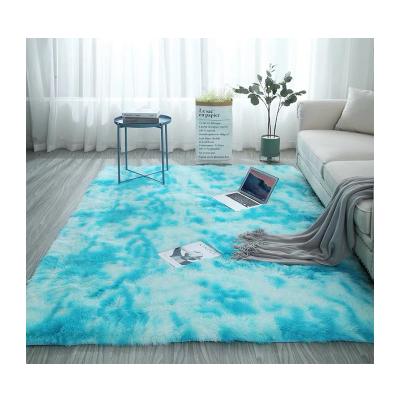 China Washable Home Center Area Rug Round Shaped High Pile Dyed Knotting Area Rugs For Living Room for sale