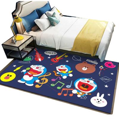 Cina Economic Custom Kids Room Cover Anti Slip Washable Functional Kitchen Rug 3d Print Crystal Play Mats in vendita