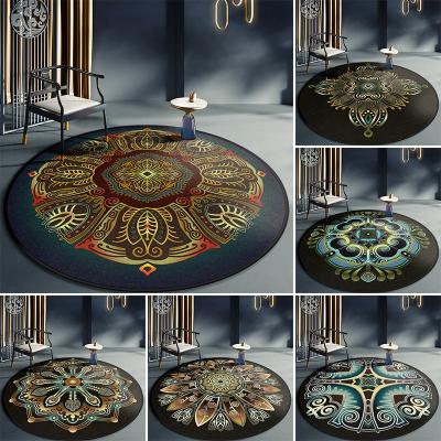 China Small Round Cartoon Price Guaranteed Quality 3d Print Crystal Velvet Room Carpet Home Area Rugs For Living Room en venta