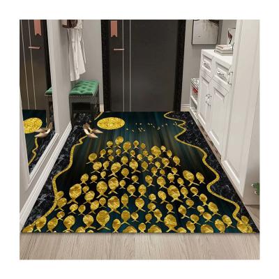 China Crystal Velvet 3d Printing Carpet Manufacturers Washable Professional Salon Printed Carpet for sale