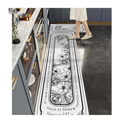 Cina Cartoon Anti Slip Washable Outdoor Covers 3D Printed PVC Carpet Light Luxury Waterproof Kitchen Mat Dustproof Coil Door Mat in vendita