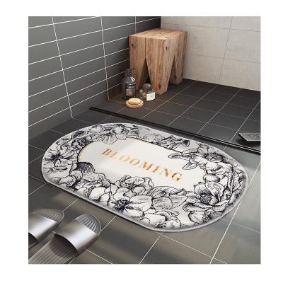 China Cartoon designer anti slip belgion cashmere bath mat living room blankets rug minimalist super absorbent kitchen rug for sale