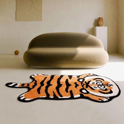 Cina Funny Plant Mat Anti-fatigue Rugs Washable And Fluffy Imitated Blankets Cashmere Tiger Blanket in vendita