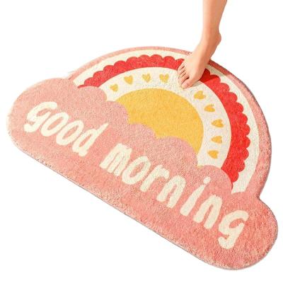 China High quality dustproof washable mat boho blankets bathroom cartoon 3d carpet faux wool rug for sale