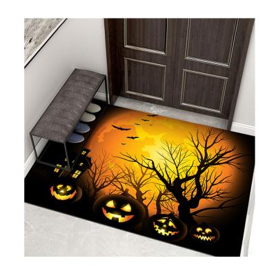 China Washable Eco-friendly Outdoor Cover Printing Floor Mats Front Entrance Halloween Decorations 3d Non-Slip Custom Mat for sale