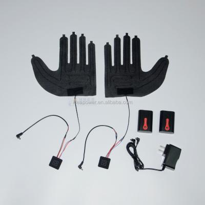 China Heated Glove 7.4v Heating System for Gloves (Batteries+LED Buttons+Heating Elements+Chargers) for sale