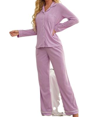 China Leesourcing New Design QUICK DRY Hot Sale Custom Made Bamboo Pajamas Logo Bamboo Ladies Pajamas for sale