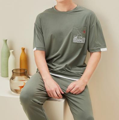 China Leesourcing-Eco friendly QUICK DRY men's bamboo pajamas sleepwear organic bamboo pajamas set wholesale for sale