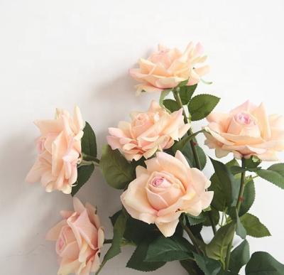 China Rose Flowers Single Bulk Latex Artificial Roses Real Touch Latex Decorative Rose Flowers O-003 Real Touch For Wedding Decoration New Style Latex Roses for sale