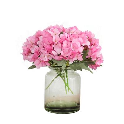 China Silk Decoration 5heads Mini Flowers Simulation Flowers Artificial Hydrangea Hydrangea L-057 Home Table Decoration for sale