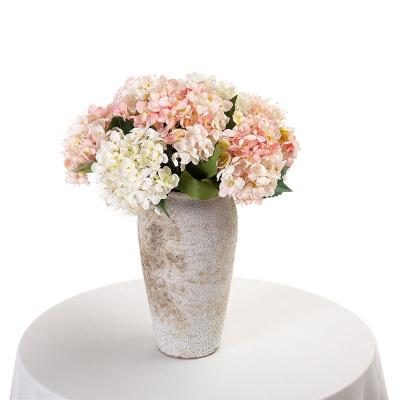 China L-062 Artificial Flowers Silk Plant Wedding White Fake Hydrangea Flower Fake Flower Home Decor for sale