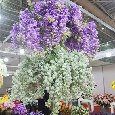 China Wholesale Hanging Artificial Wisteria Full Silk Gorgeous Wisteria Flower L-149 White Flower Decoration Artificial Wisteria For Sale for sale