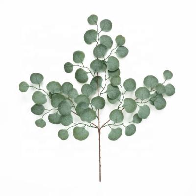 China Mini Artificial Silk and plastic eucalyptus O-012 bulk heap Mini Plants High Quality Fake artificial eucalyptus for wedding party decoration for sale