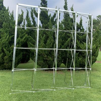 China Art Deco Wedding Flower Wall Frame Aluminum Alloy Stand Foldable Artificial Flower Display Racks A-025 for sale