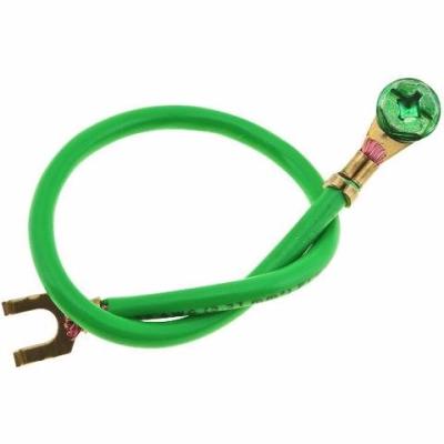 China Underground 7.5 A.W.G. ground wire braid 14 inch with ground screw and fork terminal for sale