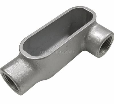 China Electrical Wire Protection Malleable Iron Casting Pipe Fittings LL Type for sale