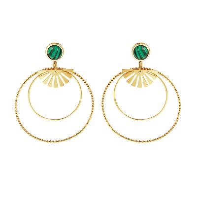 China FASHIONABLE Women Overstated Earrings 18k Gold Titanium Steel Jewelry Earring for sale