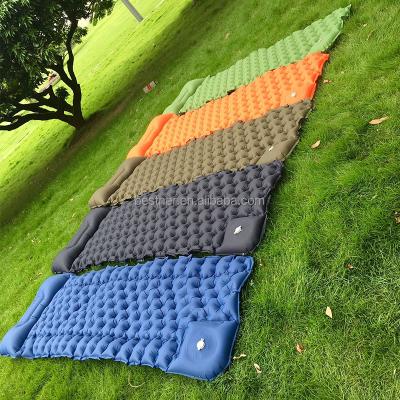 China New Riomst Portable Cheap Price OEM ODM Ready To Board Sleep Mat With Built-in Pillow Pump Camping Air Mattress For Hiking for sale