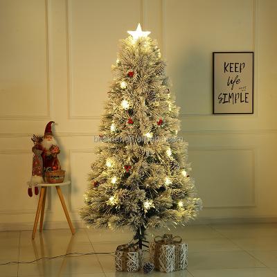 China Hot Sale Christmas Holiday Decoration Riomst 2021 New Premium Flocked Hinged Artificial Christmas Pine With Snow OEM ODM Christmas Decoration Supplier for sale