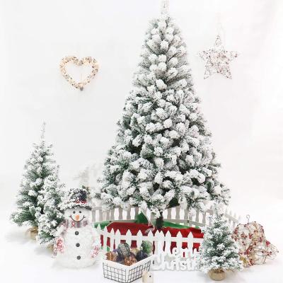 China Riomst Christmas Holiday Decoration 2021 New 5.9ft Assembled Snow Jointed Artificial Pine Christmas Tree Holiday Decoration With Strong Metal Stand for sale