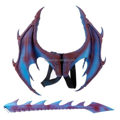 China Carnival Halloween Party New Riomst Halloween Party Carnival Children's Costume Dress Up Dragon Wings and Tail Toy Set Makeup Props In Stock for sale