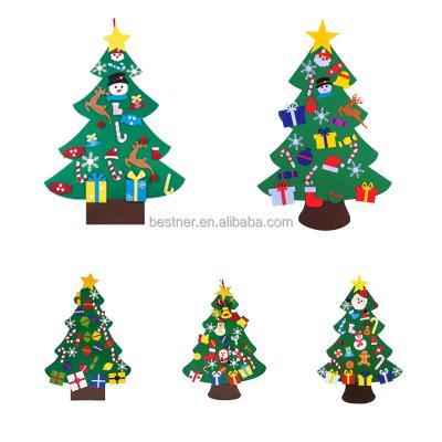 China Christmas Day Decorative Riomst DIY Ruled Christmas Tree With Christmas Ornaments 3.7ft DIY Christmas Tree Wall Hanging Christmas Gifts Christmas Decorations for sale