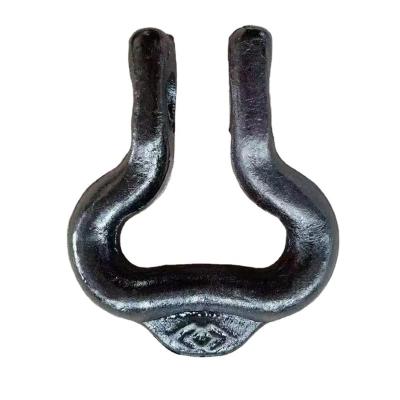 China Titanium 14*50mm forged black open Horseshoe Ring coal mine conveyor chain connecting ring for sale