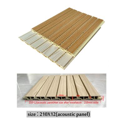 China Environment Friendly Multicolor Optional  210*12Mm Wpc Integrated Wall Panel Interior Modern Wall Decoration Board For Exterior Interior for sale