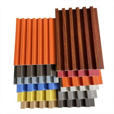 China Environment Friendly wood color wpc wall panel cladding wpc fluted wall panel Indoor materials for sale