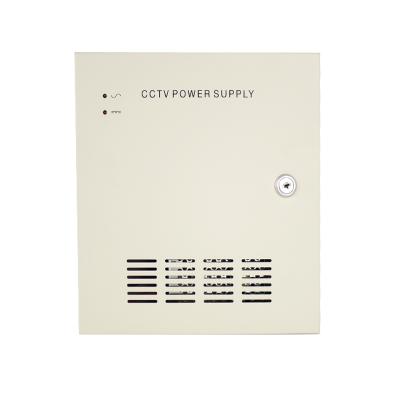 China PTC (adjustable) must never replace DC12V 10A CCTV Power Distribution Box 9 Ports Switching Power Supply Box SMPS for sale