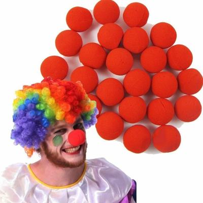 China 2022 Party Props 2022 Clown Nose Red/Blue/Yellow Color Custom Magic Dress Props Circus Supplies Cosplay Red/Blue/Yellow Nose Foam Nose Clown Day for sale