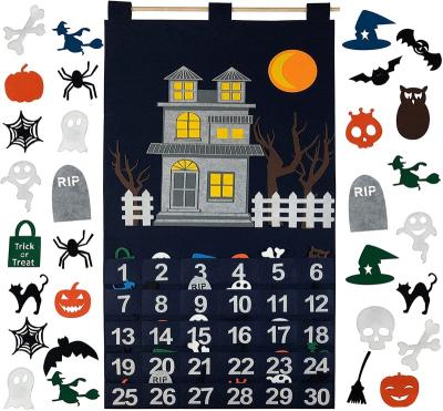 China Halloween Advent Calendar festival decoration for home, school, classroom, office use for door or wall use with 30 detachable pieces for sale