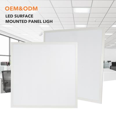 China Modern Commercial Office Lighting 600x600 Outdoor Mounted Aluminum Square 48w Led Ceiling Panel Light for sale