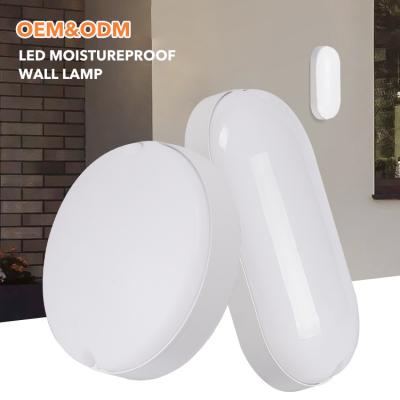 China Modern Round 15w Waterproof Dustproof Wall Mounted Room Shower Yard New Arrival Moisture Proof Wall Lamp for sale