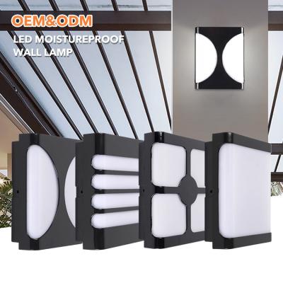 China Newest Design Style Modern Multi Optional Balcony Courtyard Waterproof Dustproof 25W Wall Lamp for sale