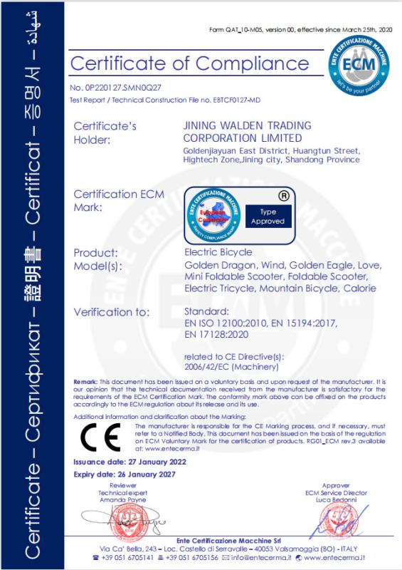 EICC - Jining Walden Trading Corporation Limited