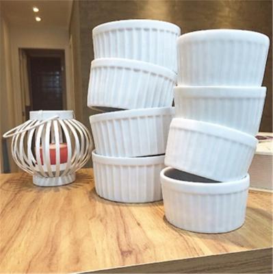 China Disposable Home Food Baking Used Wholesale 4 Oz Full Size White Mini Ramekin Sets For Customized for sale