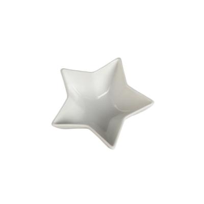 China Concise Viable Handmade White Fruit Popcorn Star Shape Decoration Table Ceramic Bowl for sale