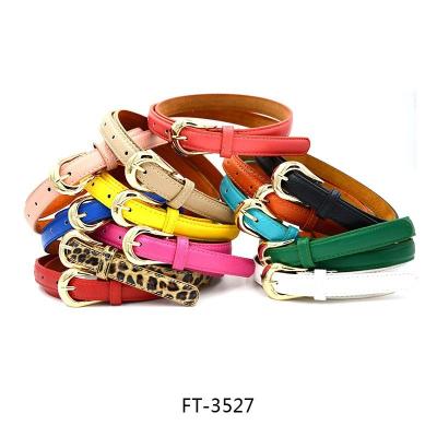 China Fashion Colorful Fashion PU Skinny Belts For Kids Girls Various Color Can Be To Choose for sale