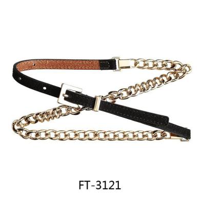 China 2015 Fashion Quality Fancy PU Chain Belts Women for sale