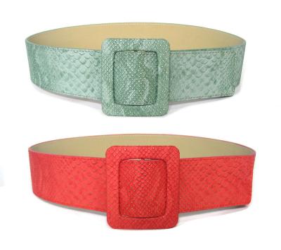 China Fashion PU Fake Designer Belts Popular Women High Quality PU Waist Belt FT-ZD2569 for sale