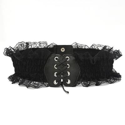 China ALLOY design black fashion hot sale custom brand new wide leather waist belt gently for dress for sale