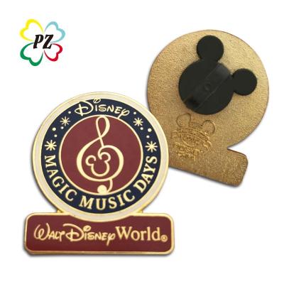 China America Custom Mounted Gold Mickey Souvenir Hard Enamel Pin for sale